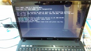 lenovo g560 英語のメッセージが表示され起動しない