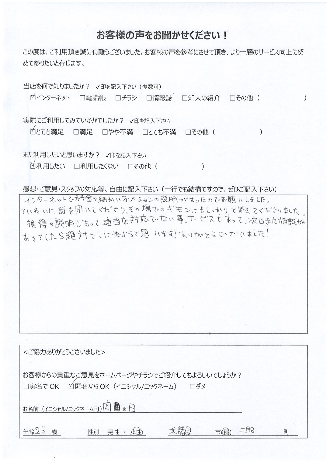 宮崎県北諸県郡三股町 女性 25歳 肉の日様