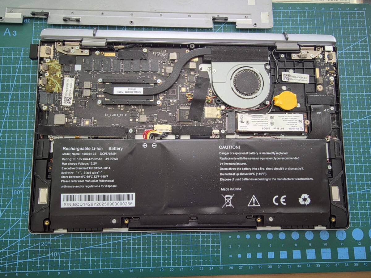 THIRDWAVE F-14IC 分解 内部確認 バッテリー膨張
