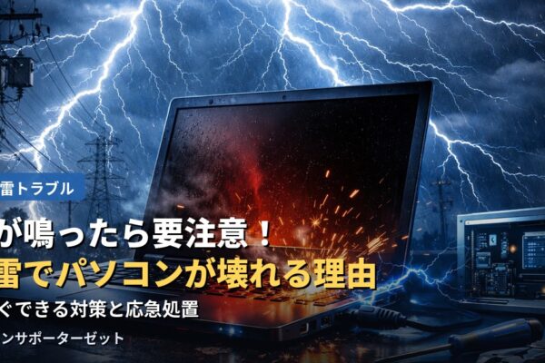 雷が鳴ったら要注意!落雷でパソコンが壊れる仕組みと今すぐできる対策