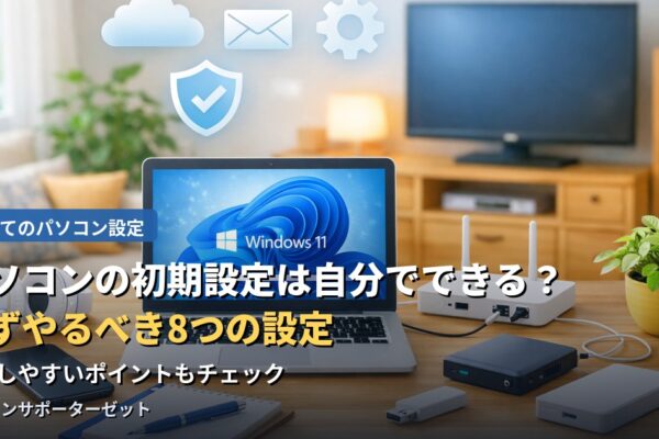 パソコンの初期設定は自分でできる?必ずやるべき8つの設定と失敗しやすいポイント