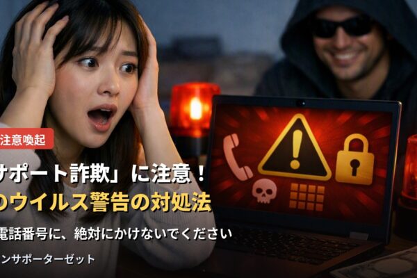 「サポート詐欺」に注意！偽のウイルス警告が出たときの正しい対処法