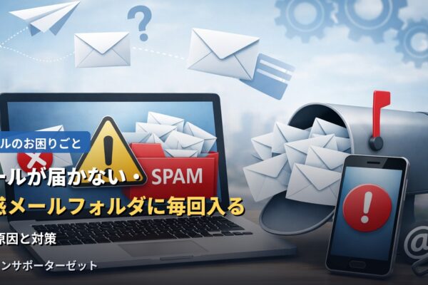 メールが届かない・迷惑メールフォルダに毎回入る、その原因と対策