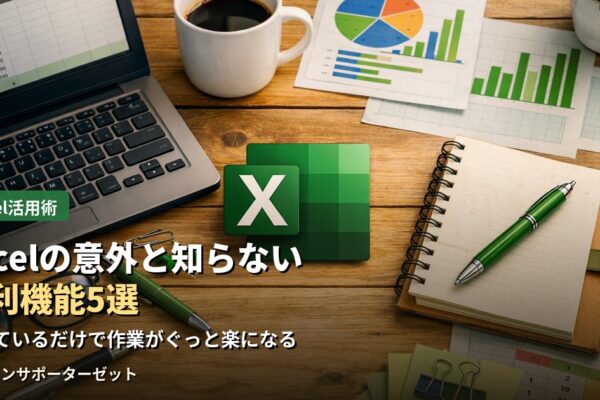 毎日使っているExcel、実は知らずに手間のかかる方法で作業していませんか。フラッシュフィルや条件付き書式など、知っているだけで作業が格段に楽になる便利機能5選を都城市のパソコンサポーターゼットがご紹介します。