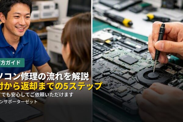 パソコン修理の流れを解説。受付から返却までの5ステップ