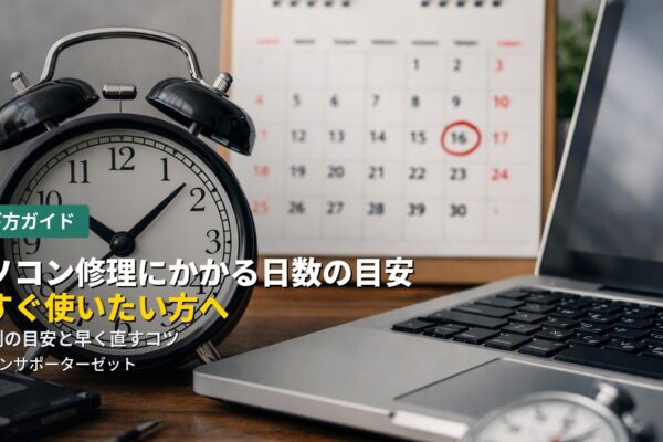 パソコン修理にかかる日数の目安。今すぐ使いたい方へ