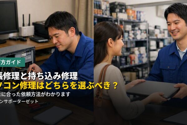 出張修理と持ち込み修理、パソコン修理はどちらを選ぶべき?