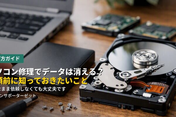 パソコン修理でデータは消える?依頼前に知っておきたいこと