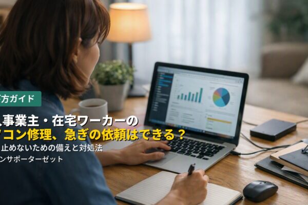 個人事業主・在宅ワーカーのためのパソコン修理、急ぎの依頼はできる?