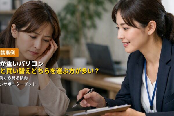 動作が重いパソコン、修理と買い替えどちらを選ぶ方が多い？相談事例から見る傾向
