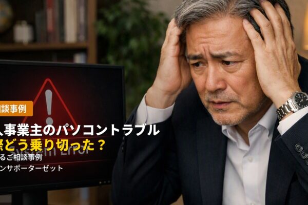 個人事業主のパソコントラブル、実際どう乗り切った？よくあるご相談事例