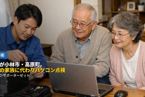 実家が小林市・高原町。遠方に住むご家族の代わりにパソコン点検、できますか?