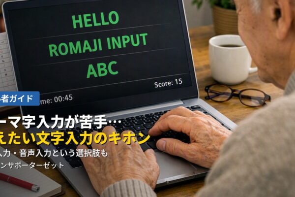 「ローマ字入力が苦手」というお悩みは珍しくありません。ローマ字入力の仕組みから、「ん」や小さい「っ」の入力方法、かな入力・音声入力という選択肢まで、都城市のパソコンサポーターゼットがやさしく解説します。