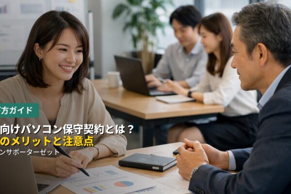 「保守契約」という言葉は聞いたことがあっても、具体的に何をしてもらえるのか分からない…という法人・個人事業主の方に向けて、パソコン保守契約の基本的な仕組み、導入のメリット、契約前に確認しておきたい注意点を都城市のパソコンサポーターゼットが解説します。