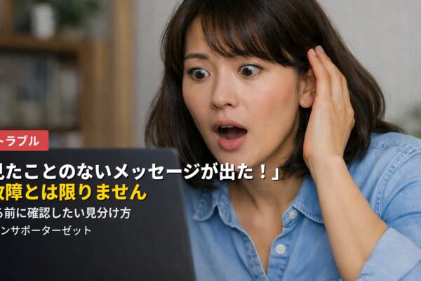 パソコンに見慣れないメッセージが表示されて驚いた経験はありませんか。実は心配いらないメッセージと、本当に注意が必要なメッセージの見分け方を、都城市のパソコンサポーターゼットがやさしく解説します。