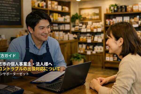 志布志市の個人事業主・法人様へ。パソコントラブルの出張対応について