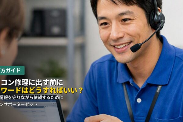 パソコン修理に出す前に、パスワードやログイン情報はどうすればいい?