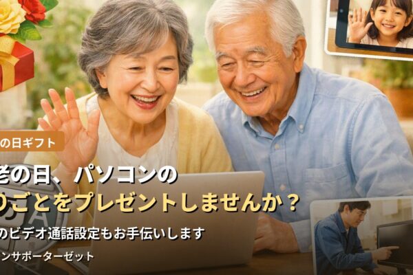敬老の日、パソコンの困りごとをプレゼントしませんか?
