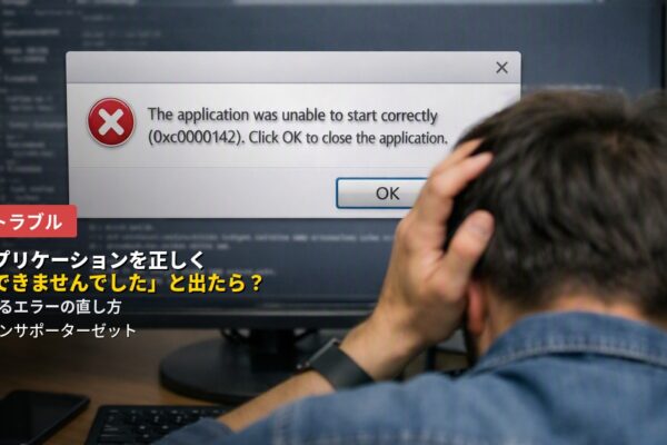 特定のソフトを開こうとすると「アプリケーションを正しく起動できませんでした」と表示されて開けない…そんな症状の主な原因と、自分で試せる対処法を都城のパソコンサポーターゼットが詳しく解説します。