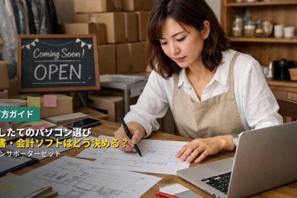 これから開業される方に向けて、事業用パソコンの選び方の基本と、請求書作成・会計ソフトの選び方をあわせてご紹介します。パソコンのスペックとソフトの関係、セキュリティ面の注意点まで都城のパソコンサポーターゼットが詳しく解説します。