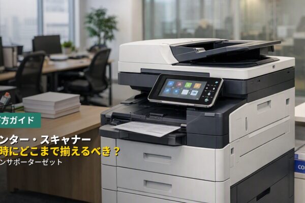 開業準備で悩みがちなプリンター・スキャナー選び。業務内容に応じた選び方の基本から、複合機と単体機の違い、最初から揃えるべきか判断のポイントまで都城のパソコンサポーターゼットが詳しく解説します。
