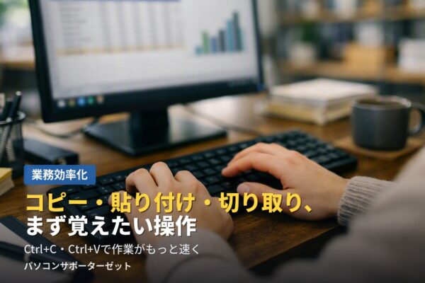 コピー・貼り付け・切り取りの意味の違いからショートカットキーの使い方まで、都城市のパソコンサポーターゼットが初めての方にもやさしく解説します。